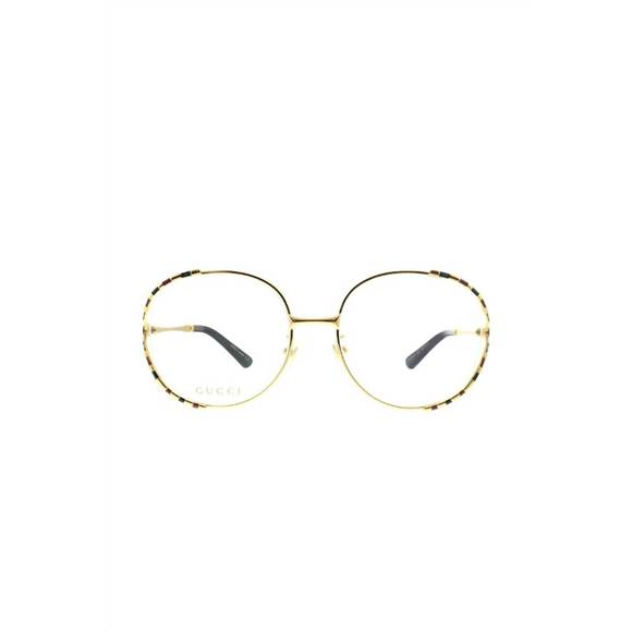 NEW GUCCI round metal eyeglasses in gold - Picture 2 of 3